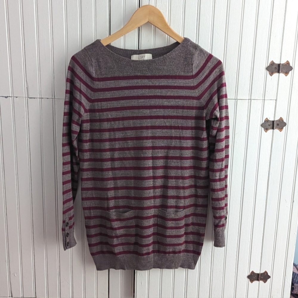 LOFT lightweight stripped sweater